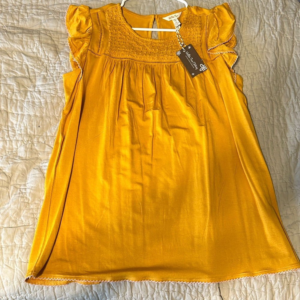 Matilda Jane yellow women’s top med nwt